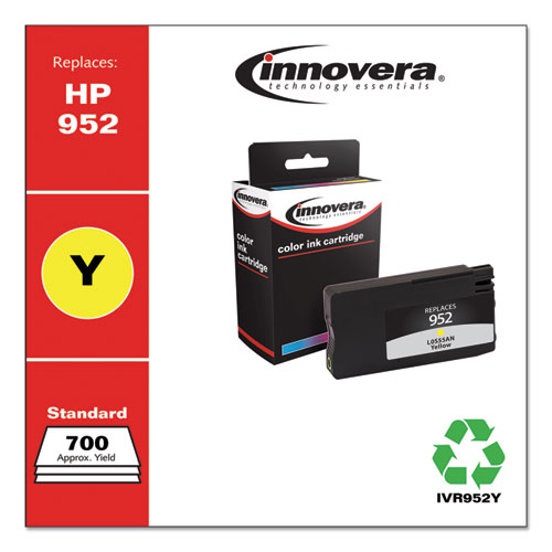 Picture of Remanufactured Yellow Ink, Replacement for 952 (L0S55AN), 700 Page-Yield