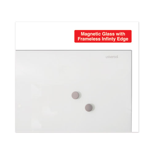 Picture of Frameless Magnetic Glass Marker Board, 72" x 48", White Surface