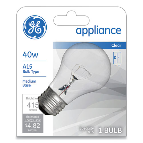 Picture of Incandescent A15 Light Bulb, 40 W, Clear