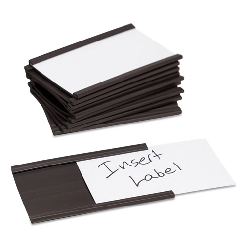 Picture of Magnetic Card Holders, 3 x 1.75, Black, 10/Pack