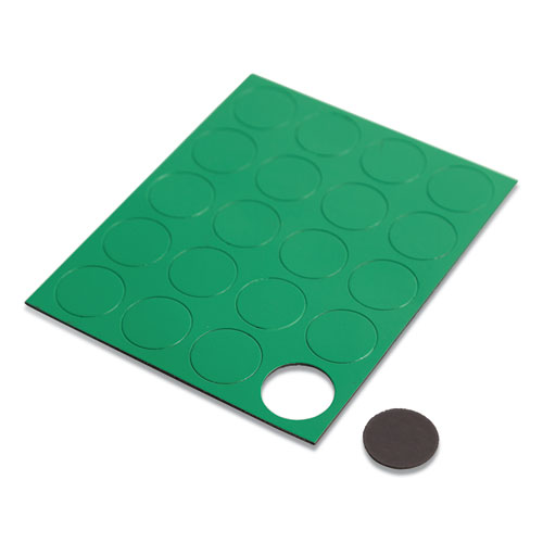 Picture of Heavy-Duty Board Magnets, Circles, Green, 0.75" Diameter, 20/Pack