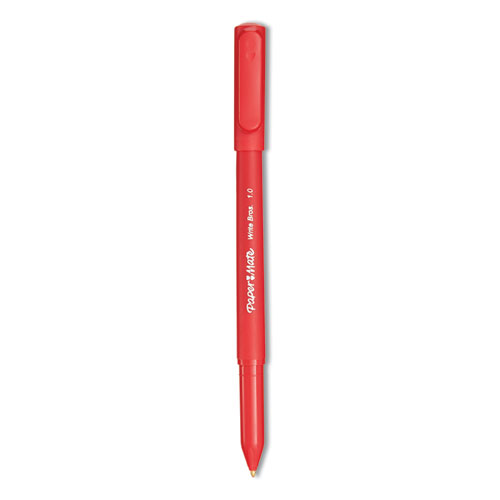 Write+Bros.+Ballpoint+Pen%2C+Stick%2C+Medium+1+Mm%2C+Red+Ink%2C+Red+Barrel%2C+Dozen