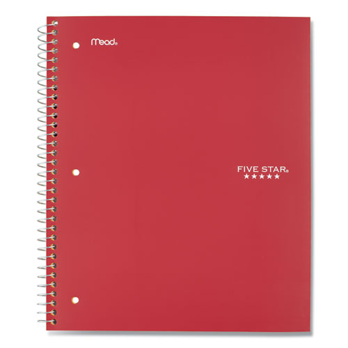 Picture of Wirebound Notebook with Eight Pockets, 5-Subject, Wide/Legal Rule, Randomly Assorted Cover Color, (200) 10.5 x 8 Sheets