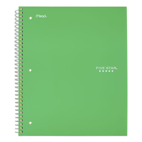 Picture of Wirebound Notebook with Eight Pockets, 5-Subject, Wide/Legal Rule, Randomly Assorted Cover Color, (200) 10.5 x 8 Sheets