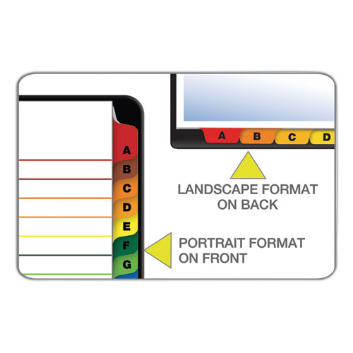 Picture of OneStep Printable Table of Contents and Dividers, 26-Tab, A to Z, 11 x 8.5, White, Assorted Tabs, 1 Set