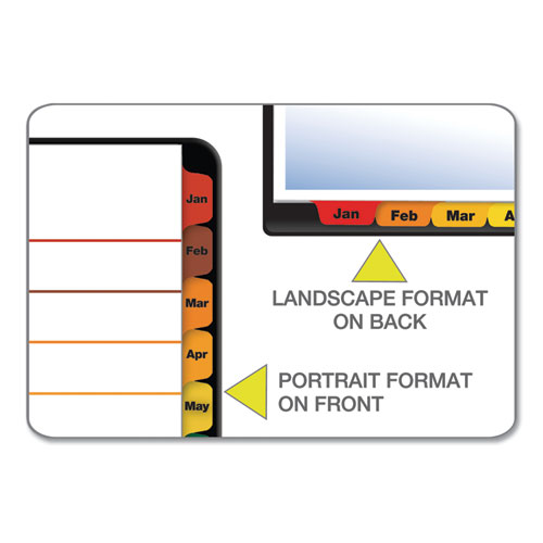 Picture of OneStep Printable Table of Contents and Dividers, 12-Tab, Jan. to Dec., 11 x 8.5, White, Assorted Tabs, 1 Set