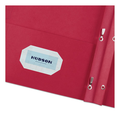 Picture of Two-Pocket Folder, Prong Fastener, 0.5" Capacity, 11 x 8.5, Red, 25/Box