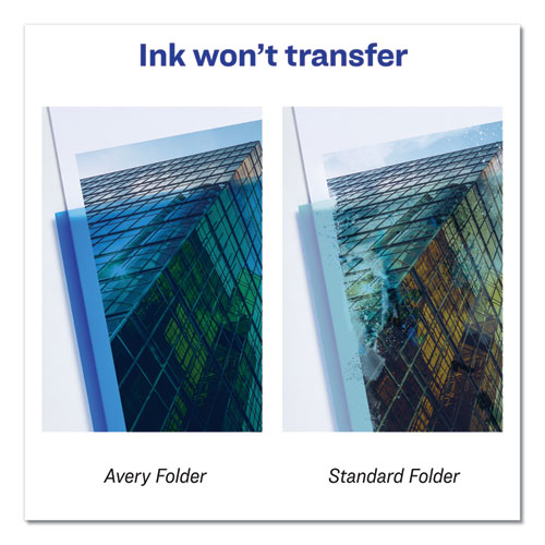 Picture of Plastic Two-Pocket Folder, 20-Sheet Capacity, 11 x 8.5, Translucent Blue