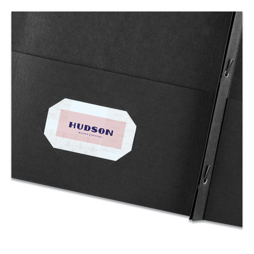 Picture of Two-Pocket Folder, Prong Fastener, 0.5" Capacity, 11 x 8.5, Black, 25/Box