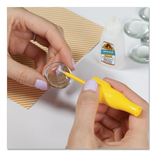 Picture of Super Glue with Brush and Nozzle Applicators, 0.35 oz, Dries Clear