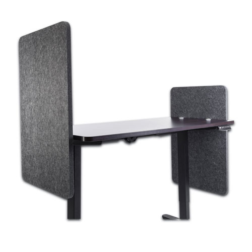 Picture of Desk Modesty Adjustable Height Desk Screen Cubicle Divider and Privacy Partition, 23.5 x 1 x 36, Polyester, Ash