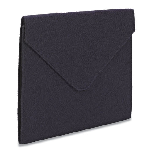 Picture of Soft Touch Cloth Expanding Files, 2" Expansion, 1 Section, Snap Closure, Letter Size, Dark Blue