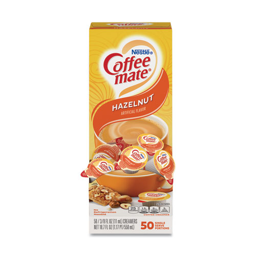 Liquid+Coffee+Creamer%2C+Hazelnut%2C+0.38+Oz+Mini+Cups%2C+50%2Fbox