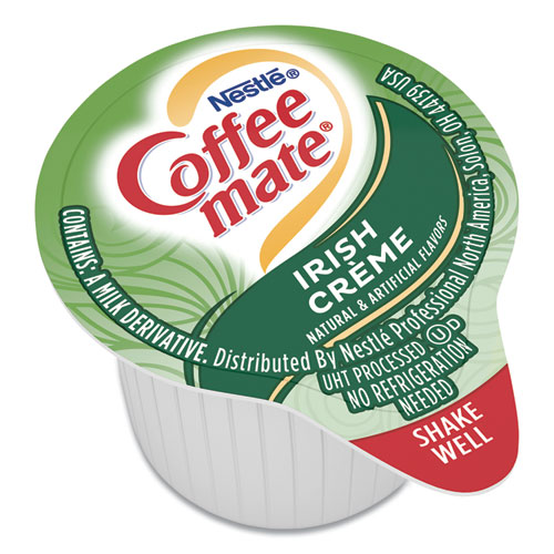 Picture of Liquid Coffee Creamer, Irish Creme, 0.38 oz Mini Cups, 50/Box, 4 Boxes/Carton, 200 Total/Carton