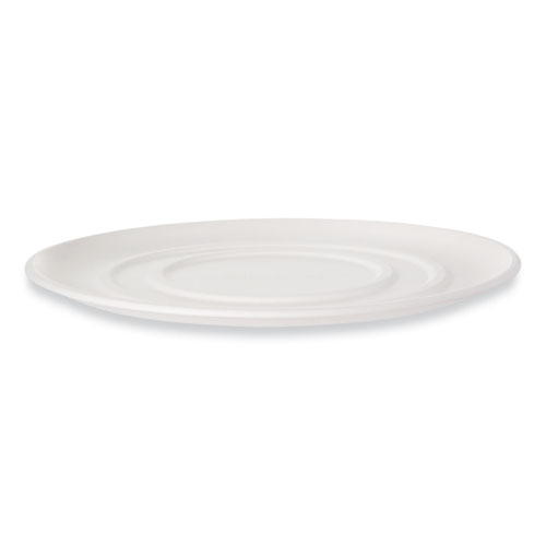Picture of WorldView Sugarcane Pizza Trays, 14 x 14 x 0.2, White, 50/Carton