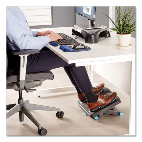 Picture of Energizer Foot Support, 17.88w x 13.25d x 4 to 6.5h, Charcoal/Blue/Gray