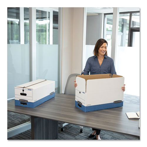 Picture of LIBERTY Heavy-Duty Strength Storage Boxes, Letter Files, 12.25" x 24.13" x 10.75", White/Blue, 4/Carton