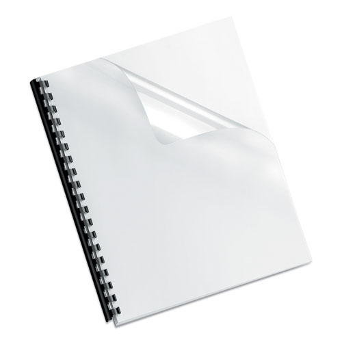 Picture of Crystals Transparent Presentation Covers for Binding Systems, Clear, with Round Corners, 11.25 x 8.75, Unpunched, 100/Pack