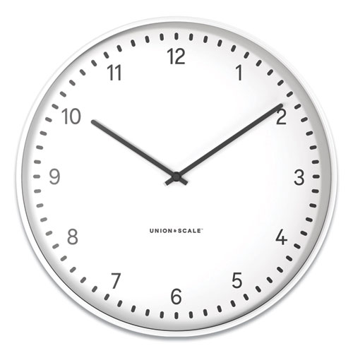 Picture of Essentials Contemporary Round Wall Clock, 15" Overall Diameter, White Case, 1 AA (sold separately)