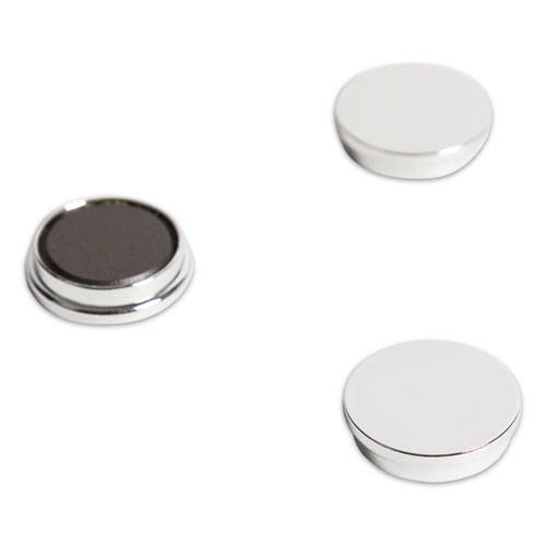 Picture of Board Magnets, Circles, Silver, 1.25" Diameter, 10/Pack
