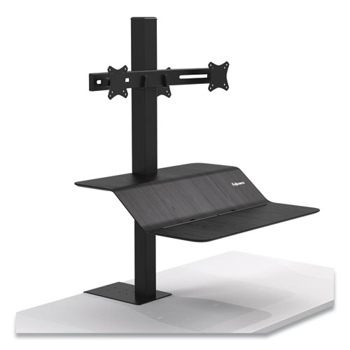 Picture of Lotus VE Sit-Stand Workstation - Dual, 29" x 28.5" x 42.5", Black
