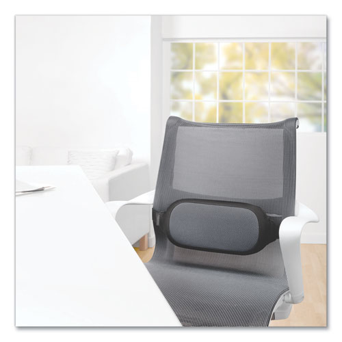 Picture of I-Spire Series Lumbar Cushion, 14 x 3 x 6, Gray/Black