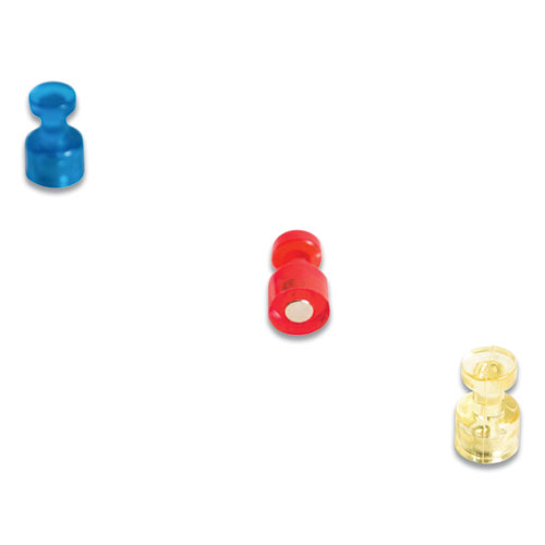 Picture of Magnetic Push Pins, Assorted Colors, 0.75" Diameter, 6/Pack