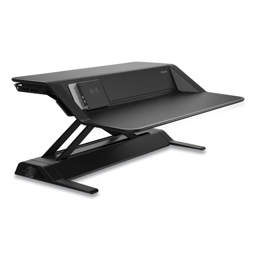 Picture of Lotus DX Sit-Stand Workstation, 32.75" x 24.25" x 5.5" to 22.5", Black