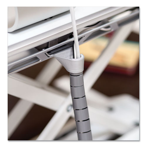 Picture of Lotus Sit-Stands Workstation, 32.75" x 24.25" x 5.5" to 22.5", White