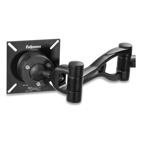 Picture of Professional Series Depth Adjustable Dual Monitor Arm, 360 deg Rotation, 37 deg Tilt, 360 deg Pan, Black, Supports 24 lb