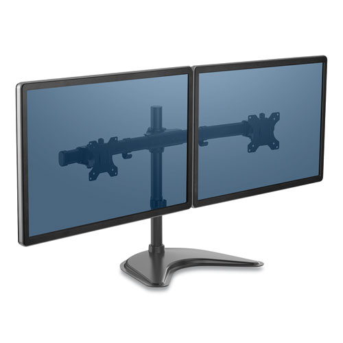 Picture of Professional Series Freestanding Dual Horizontal Monitor Arm, For 30" Monitors, 35.75" x 11" x 18.25", Black, Supports 17 lb