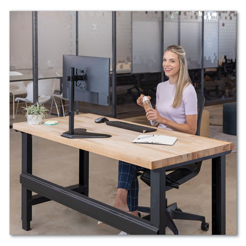 Picture of Professional Series Single Freestanding Monitor Arm, For 32" Monitors, 11" x 15.4" x 18.3", Black, Supports 17 lb