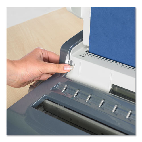 Picture of Quasar Manual Wire Binding Machine, 130 Sheets, 8.13 x 15.38 x 5.13, Metallic Gray