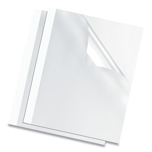 Picture of Thermal Binding System Presentation Covers, Clear, 31 to 60 Sheet Capacity, 11 x 8.5, Unpunched, 10/Pack