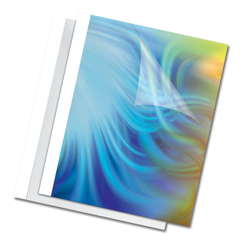 Picture of Thermal Binding System Presentation Covers, Clear, 31 to 60 Sheet Capacity, 11 x 8.5, Unpunched, 10/Pack