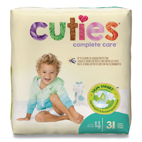 Picture of Premium Jumbo Diapers, Size 4, 22 lbs to 37 lbs, 124/Carton