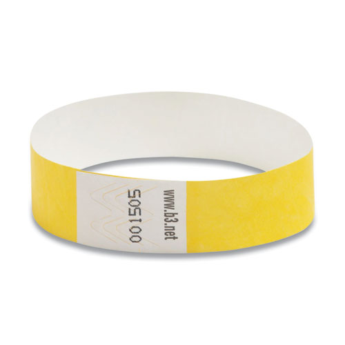 Security+Wristbands%2C+Sequentially+Numbered%2C+10%26quot%3B+x+0.75%26quot%3B%2C+Yellow%2C+100%2FPack