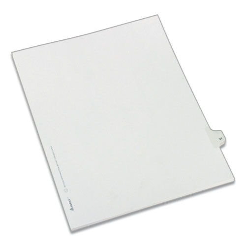 Picture of Preprinted Legal Exhibit Side Tab Index Dividers, Allstate Style, 10-Tab, 31, 11 x 8.5, White, 25/Pack