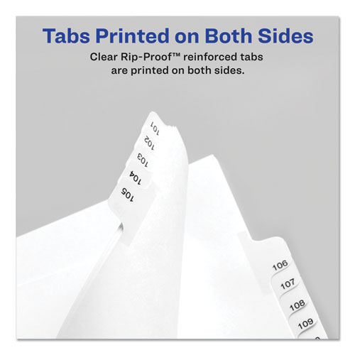 Picture of Preprinted Legal Exhibit Side Tab Index Dividers, Allstate Style, 26-Tab, D, 11 x 8.5, White, 25/Pack