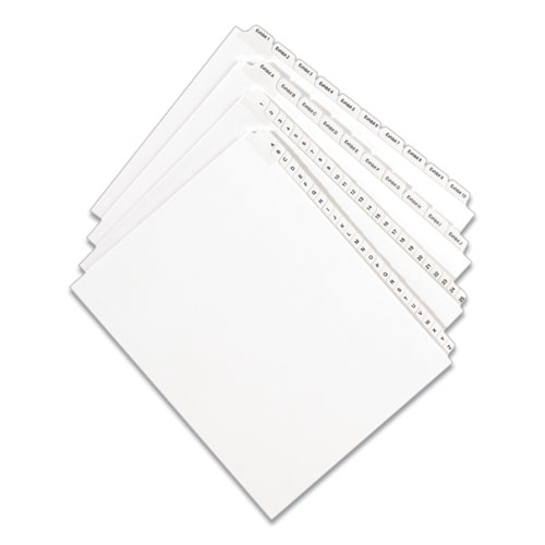 Picture of Preprinted Legal Exhibit Side Tab Index Dividers, Allstate Style, 25-Tab, 26 to 50, 11 x 8.5, White, 1 Set, (1702)