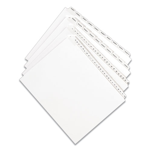 Picture of Preprinted Legal Exhibit Side Tab Index Dividers, Allstate Style, 25-Tab, 126 to 150, 11 x 8.5, White, 1 Set, (1706)