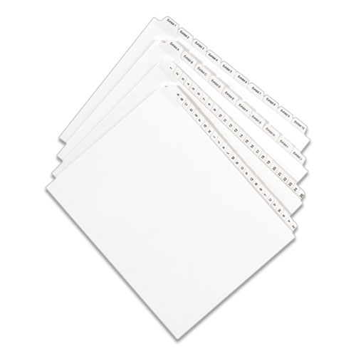 Picture of Preprinted Legal Exhibit Side Tab Index Dividers, Allstate Style, 26-Tab, C, 11 x 8.5, White, 25/Pack