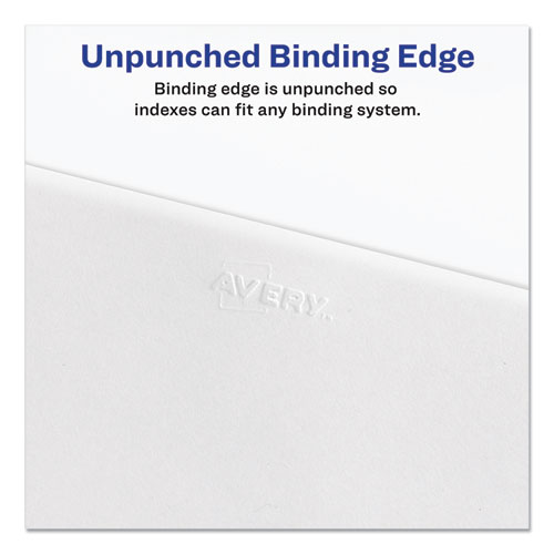 Picture of Preprinted Legal Exhibit Side Tab Index Dividers, Avery Style, 25-Tab, 26 to 50, 11 x 8.5, White, 1 Set, (1331)