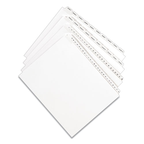 Picture of Preprinted Legal Exhibit Side Tab Index Dividers, Allstate Style, 26-Tab, D, 11 x 8.5, White, 25/Pack