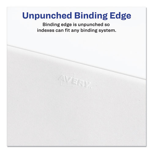 Picture of Preprinted Legal Exhibit Side Tab Index Dividers, Allstate Style, 26-Tab, Y, 11 x 8.5, White, 25/Pack