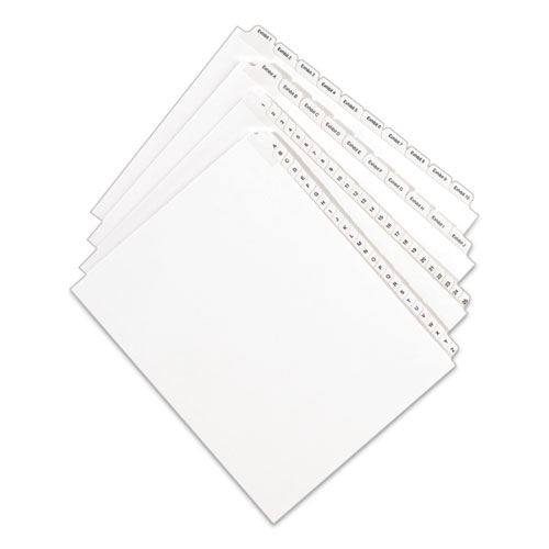 Picture of Preprinted Legal Exhibit Side Tab Index Dividers, Allstate Style, 25-Tab, Exhibit 1 to Exhibit 25, 11 x 8.5, White, 1 Set