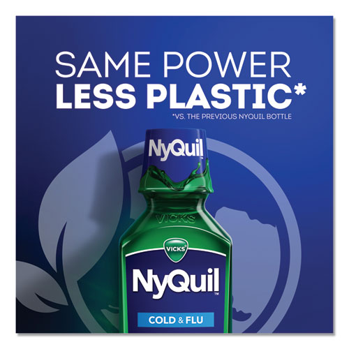 Picture of NyQuil Cold and Flu Nighttime Liquid, 12 oz Bottle, 12/Carton