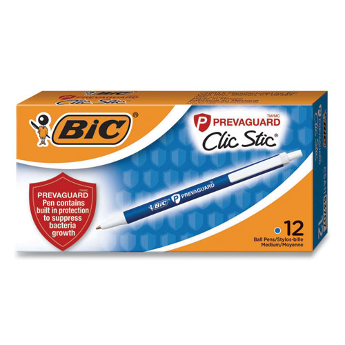 Picture of PrevaGuard Ballpoint Pen, Retractable, Medium 1 mm, Blue Ink, Blue Barrel