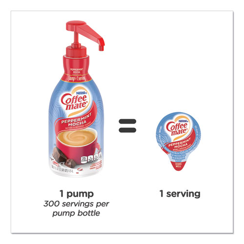 Picture of Liquid Creamer Pump Bottle, Peppermint Mocha, 1.5 L, 2/Carton