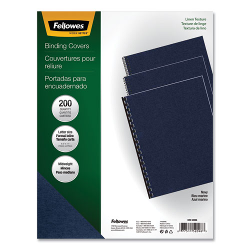Expressions+Linen+Texture+Presentation+Covers+for+Binding+Systems%2C+Navy%2C+11+x+8.5%2C+Unpunched%2C+200%2FPack